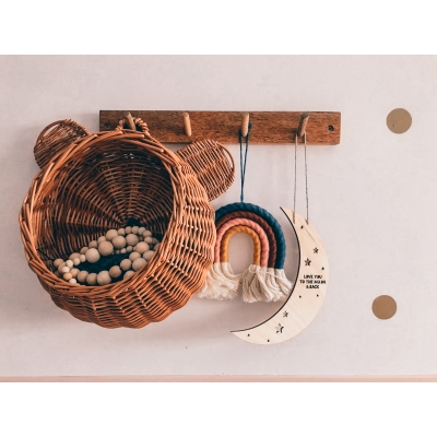 Księżyc mały "love you to the moon and back " zawieszka dekoracyjna